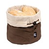 HorecaTraders Cotton bread basket beige/brown 200Øx235mm