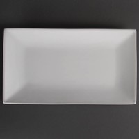 Plat de service plat en porcelaine | 2 pièces