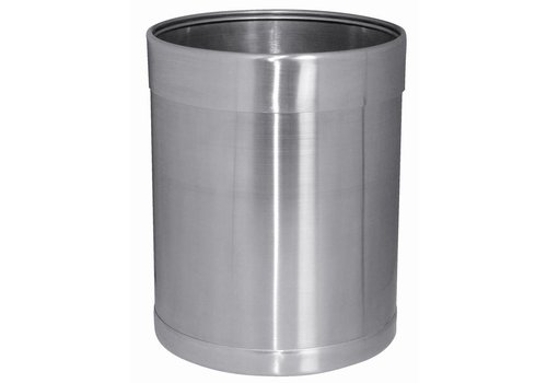  Bolero Poubelle ronde en acier inoxydable brossé | 10 litres 