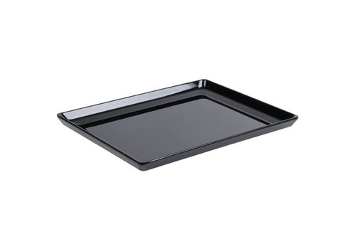  HorecaTraders Melamine GN Schaal Zwart | 2 Formaten 