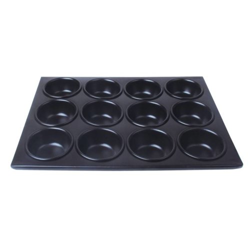  HorecaTraders Aluminum non-stick baking pan | 12 muffins 