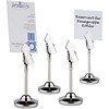 HorecaTraders Stainless Steel Table Number Holder | 4 pieces