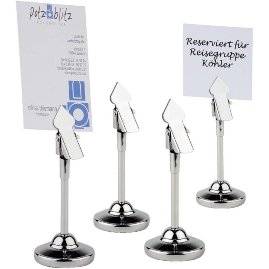 Porte-numéro de table en acier inoxydable | 4 pièces
