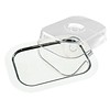 HorecaTraders Round Angle Bowl with Lid | Stainless Steel