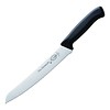Hygiplas Couteau à pain en acier inoxydable noir 21,5 cm