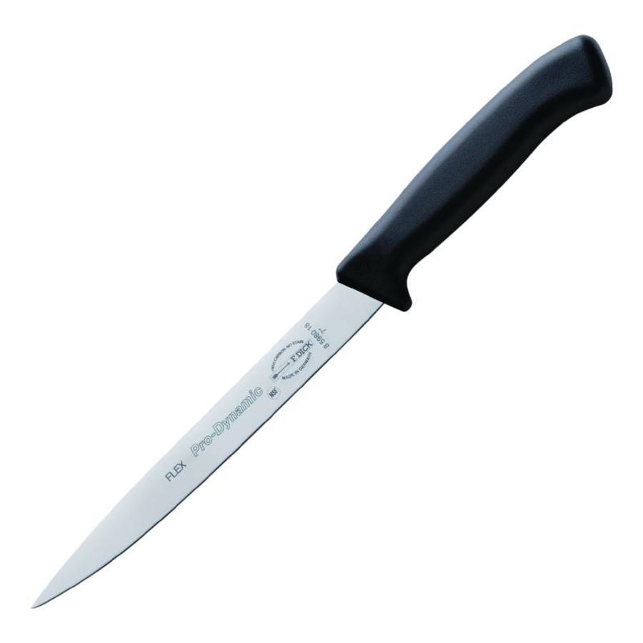 Schwarzes flexibles Filetiermesser | 18 cm