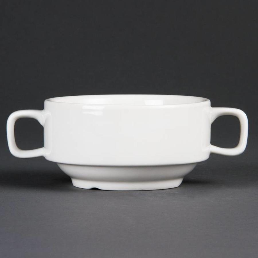 Tasses à soupe Porcelaine Blanche 40cl | 6 pièces)