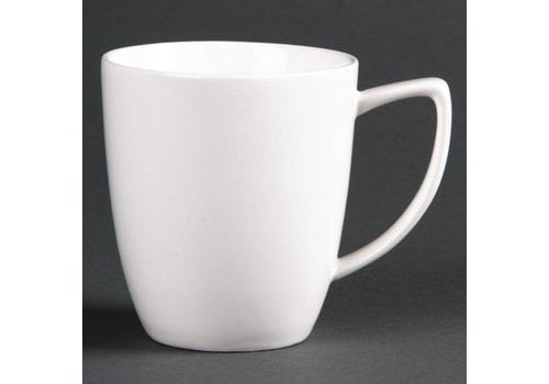  HorecaTraders White Porcelain Mug | 28 cl (6 pieces) 