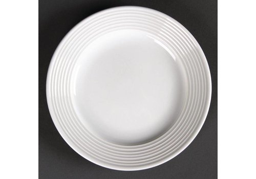  Olympia Flat porcelain plate with wide rim 15 cm (12 pieces) 