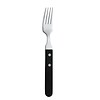 Amefa Fourchette à steak en acier inoxydable noir | 12 pièces