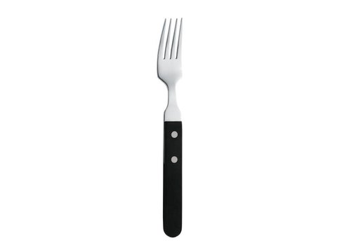  Amefa Fourchette à steak en acier inoxydable noir | 12 pièces 