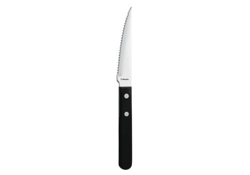  Amefa Stainless Steel Steak Knife Black Serrated | 12 pieces 