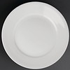 Athena White porcelain plate with wide rim | 28 cm (6 pieces)