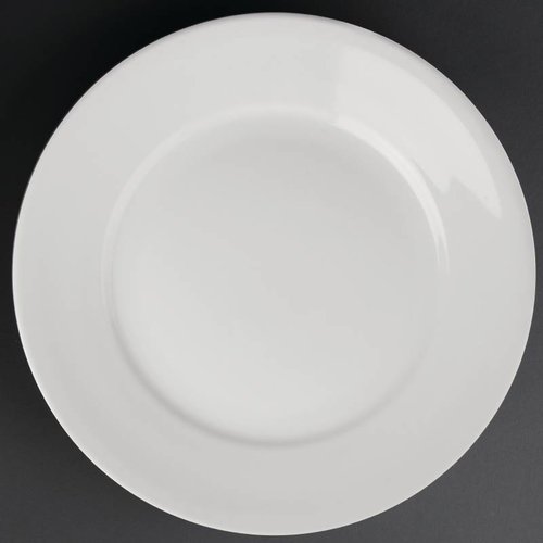  Athena White porcelain plate with wide rim | 28 cm (6 pieces) 