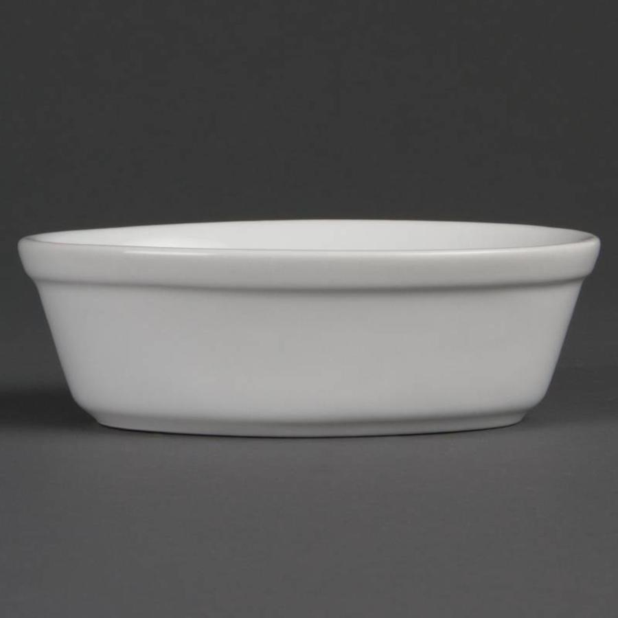 Plat à gâteau ovale en porcelaine | 6 pièces