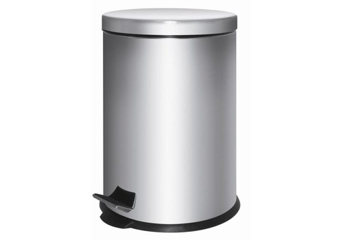  HorecaTraders Poubelle en acier inoxydable avec pédale | 5 L 