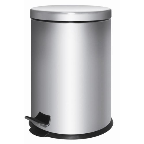  HorecaTraders Poubelle en acier inoxydable avec pédale | 5 L 