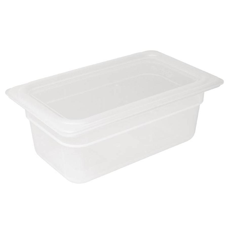 Gastronorm plastic bak 1/4 met deksel | 2 Formaten