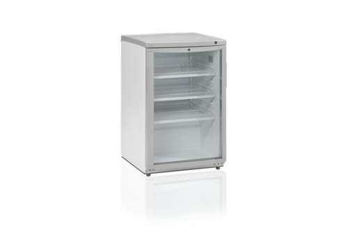  HorecaTraders Réfrigérateur bar | Blanc | Porte vitrée | 92 litres | Éclairage LED | 503x567x(H)775mm 