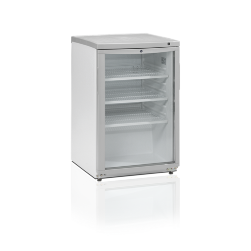  HorecaTraders Barkühlschrank | Weiß | Glastür | 92 Liter | LED-Beleuchtung | 503 x 567 x (H) 775 mm 