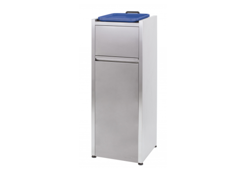  Casselin Poubelle de restauration rapide | acier inoxydable | 110 litres | (h) 125 cm 