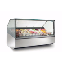 LED Schepijsvitrine | 12 bakken, 5 liter | 119x110x135(h) cm