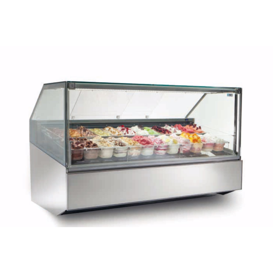 LED Scoop Ice Cream Display | 12 containers, 5 liters | 119x110x135 (h) cm