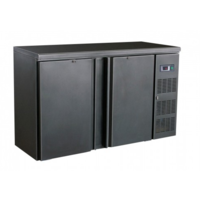 Schwarzer Barkühler mit 2 Türen | 350 Liter | 146x51x(h)86 cm