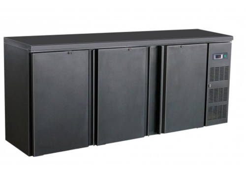  Combisteel Black Bar Cooler with 3 doors | 537 Liter | 200x51x (h) 86 cm 