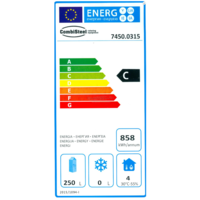 Réfrigérateur de bar noir avec 2 portes | 350 litres | 146x51x(h)86 cm