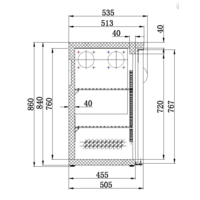 Zwarte Barkoeler met 3 deuren | 537 Liter | 200x51x(h)86 cm
