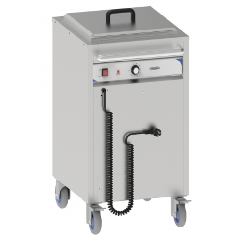  Casselin Chauffe-plat en acier inoxydable sur roulettes | 550x62x(h)95 cm 