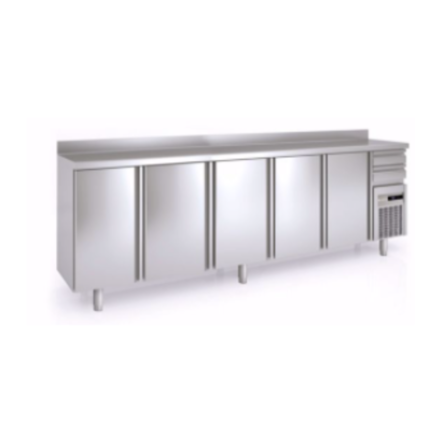 Établi de refroidissement | 5 portes | 3070x600x(h)1034 mm