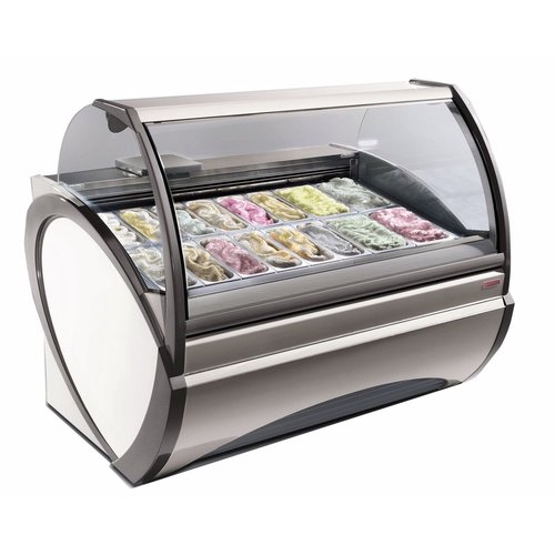  Oscartielle Ice Cream Display Case with Forced Air Circulation | 18 Trays 