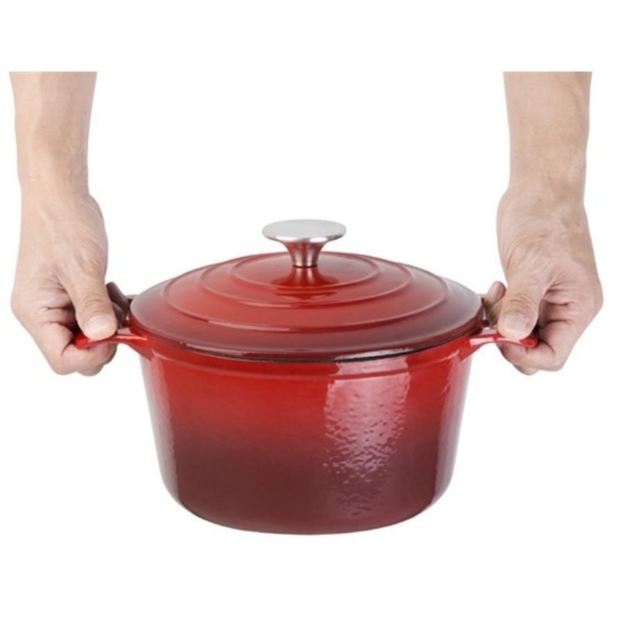 Ronde Braadpan Rood 3,2ltr | Ø20,5cm