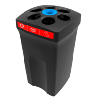 Poubelle en plastique pour gobelets en plastique | Noir/Rouge | 100 litres
