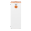 HorecaTraders Becherabfalleimer | Weiß/Bambus | 34 Liter
