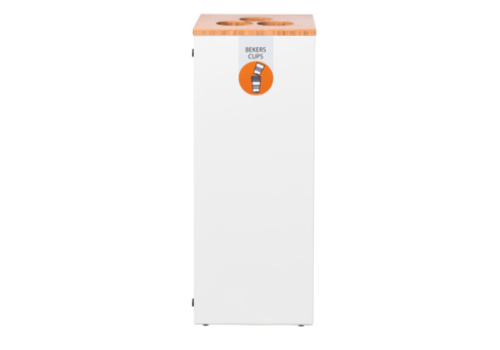  HorecaTraders Poubelle à gobelets | Blanc/Bambou | 34 litres 