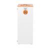 HorecaTraders Poubelle à gobelets | Blanc/Bambou | 65 litres