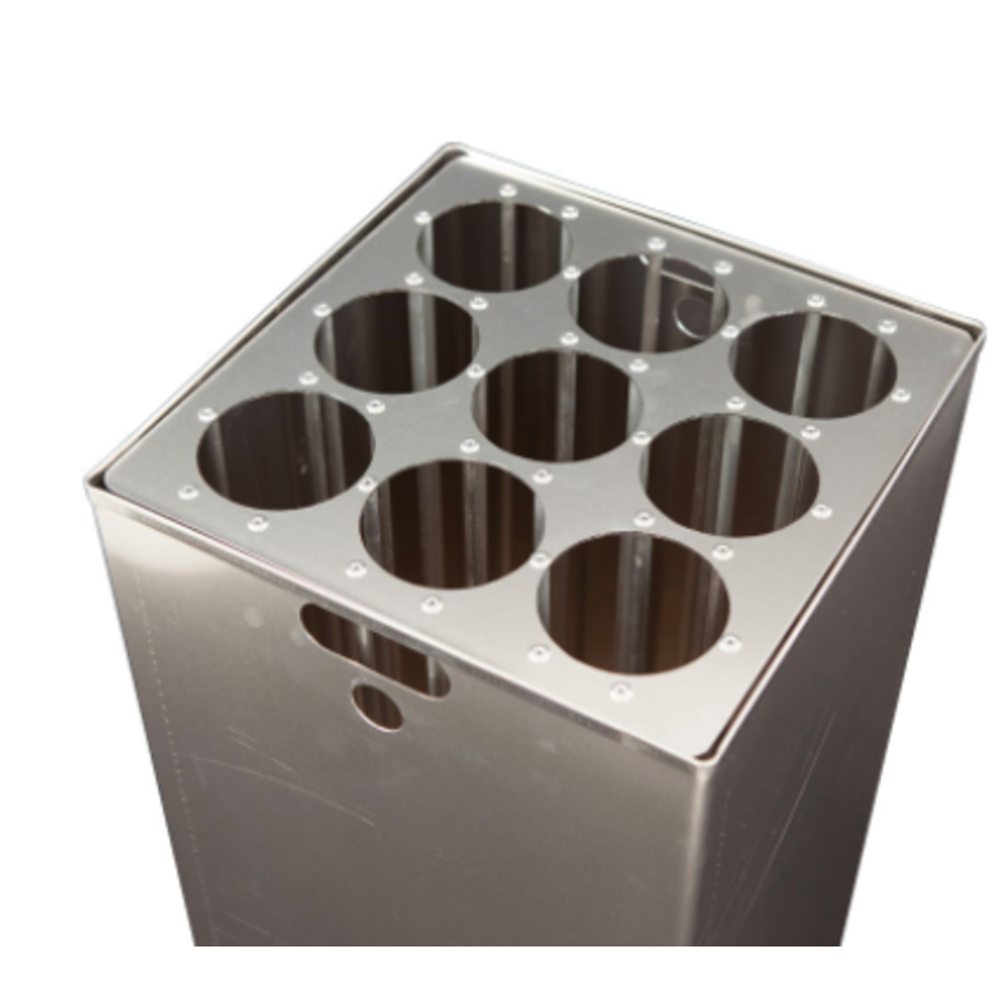 Poubelle à gobelets en acier inoxydable | 110 litres | (h)80x39x39 cm