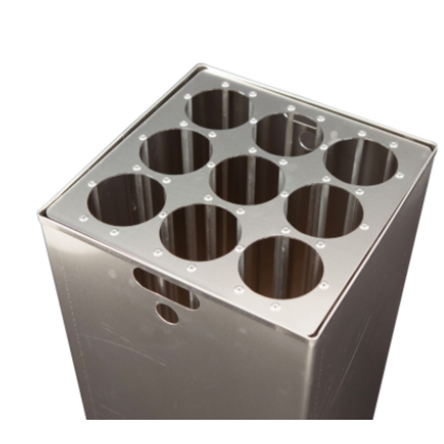 Stainless steel | cup waste bin | 110 liters