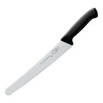 Gezacktes schwarzes Edelstahlmesser 25,5 cm