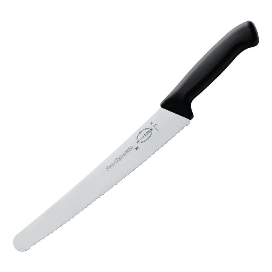 Couteau dentelé en acier inoxydable noir 25,5 cm