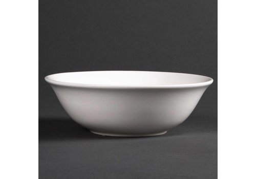  HorecaTraders White porcelain dessert bowls | 16cm (6 Pieces) 