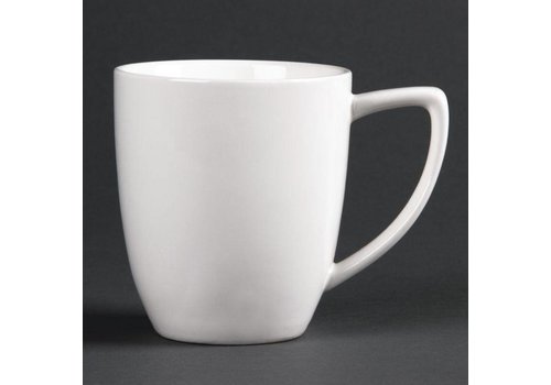  HorecaTraders White Porcelain Mug | 35 cl (6 Pieces) 