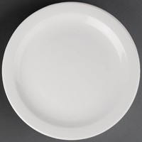 Assiette en porcelaine à bord étroit | 28 cm (6 pièces)