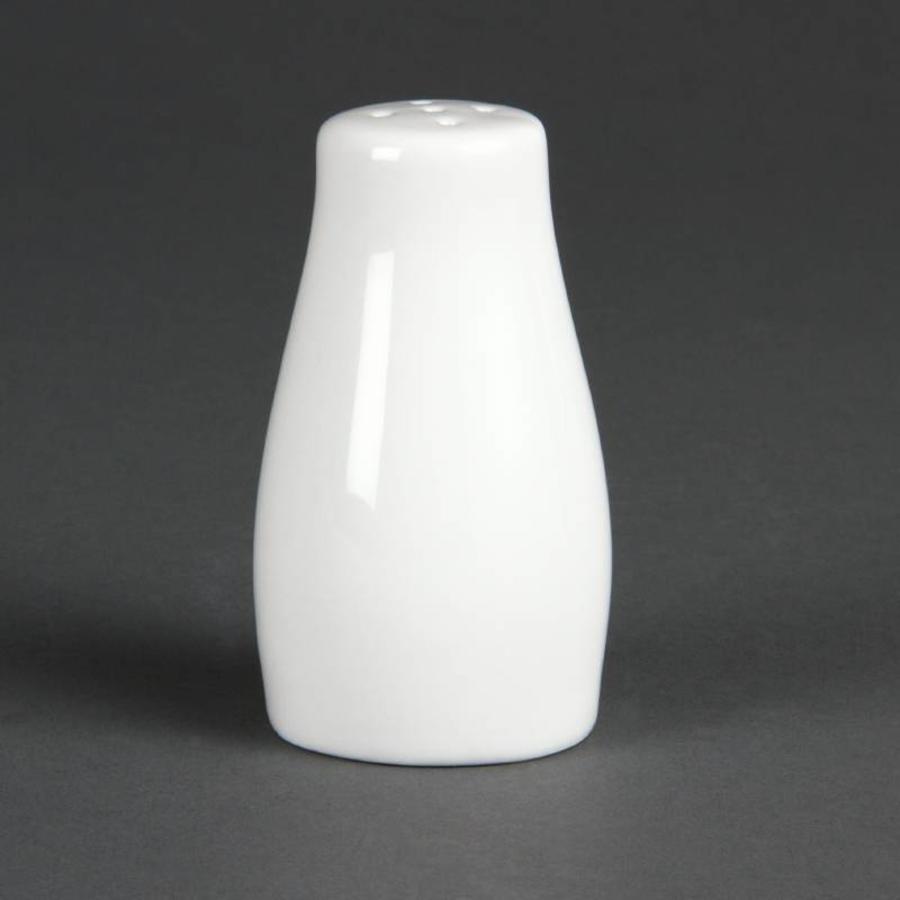 Poivrière en porcelaine blanche 9cm | 12 pièces