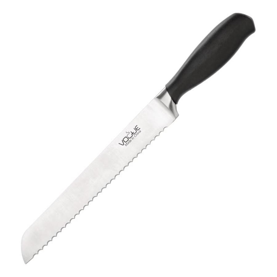 Schwarzes gezacktes Brotmesser 20,5 cm