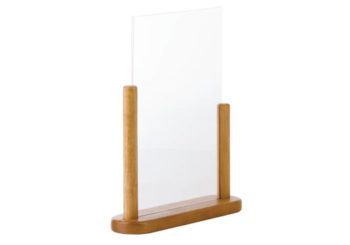  HorecaTraders Teak Menu Card Holder | 2 Sizes 
