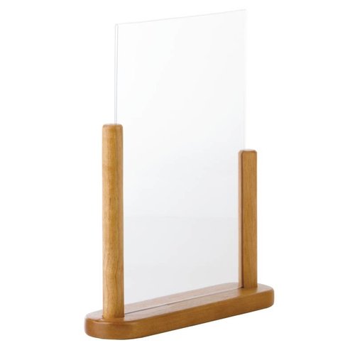  HorecaTraders Teak Menu Card Holder | 2 Formats 